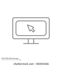 Monitor, linear icon