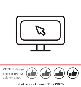 Monitor, linear icon