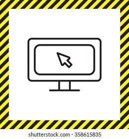 Monitor, linear icon