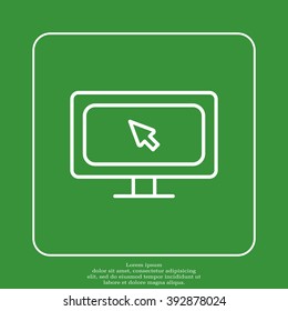 Monitor, linear icon