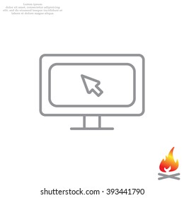 Monitor, linear icon