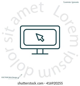 Monitor, linear icon