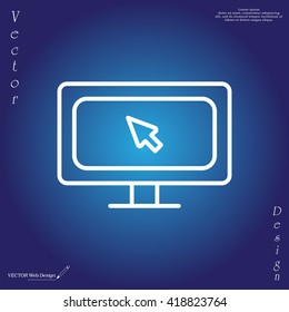 Monitor, linear icon