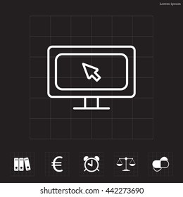 Monitor, linear icon