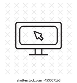 Monitor, linear icon