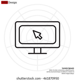 Monitor, linear icon