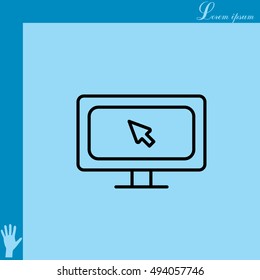 Monitor, linear icon