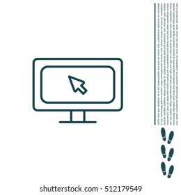 Monitor, linear icon