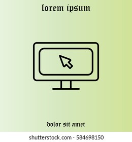Monitor, linear icon