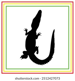 monitor lizard animal vector silhouette design
