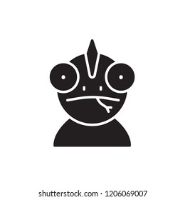 monitor lizard icon vector. animal icon glyph style