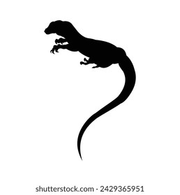 monitor lizard or Varanus vector design silhouette
