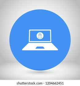 monitor lock vector icon eps 10