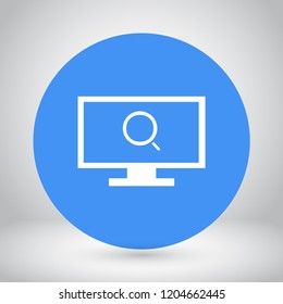 monitor magnifier vector icon eps 10