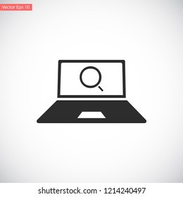 monitor magnifier vector icon eps 10