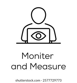 Monitor and Measure Icon - Representing Real-Time Analytics and Performance Tracking
