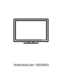 Monitor minimal icon. Screen line vector icon for websites and mobile minimalistic flat design.
