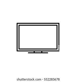 Monitor minimal icon. Screen line vector icon for websites and mobile minimalistic flat design.