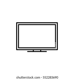 Monitor minimal icon. Screen line vector icon for websites and mobile minimalistic flat design.
