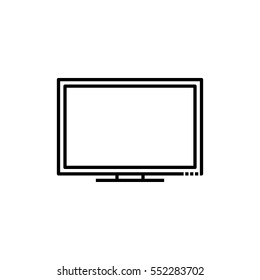 Monitor minimal icon. Screen line vector icon for websites and mobile minimalistic flat design.