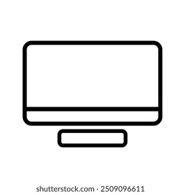 Monitor minimal icon and vector line art