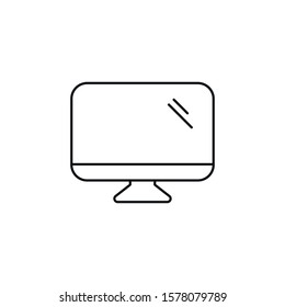 monitor - minimal line web icon. simple vector illustration. concept for infographic, website or app.