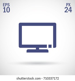 Monitor minimal vector icon. Screen flat line icon for websites and mobile minimalistic flat design.