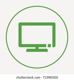 Monitor minimal vector icon. Screen flat line icon for websites and mobile minimalistic flat design.