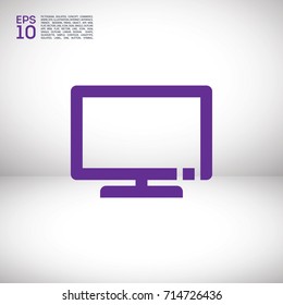 Monitor minimal vector icon. Screen flat line icon for websites and mobile minimalistic flat design.