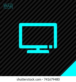 Monitor minimal vector icon. Screen flat line icon for websites and mobile minimalistic flat design.