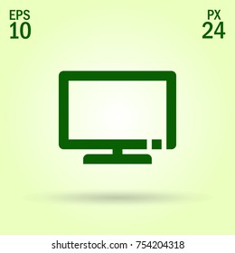 Monitor minimal vector icon. Screen flat line icon for websites and mobile minimalistic flat design.