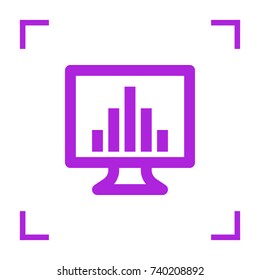 Monitor minimalistic vector icon. Schedule line minimal icon for flat mobile app and web design.