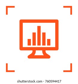 Monitor minimalistic vector icon. Schedule line minimal icon for flat mobile app and web design.