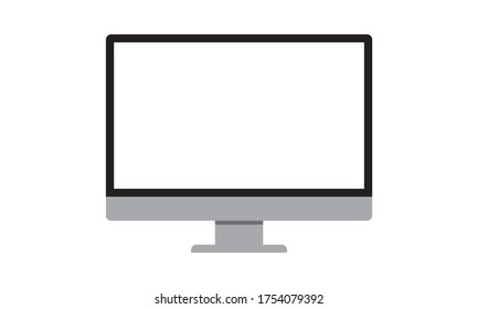 monitor mockup vector design template	