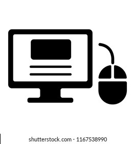 monitor and mouse ( internet / business) icon