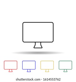 monitor multi color style icon. Simple thin line, outline vector of web icons for ui and ux, website or mobile application