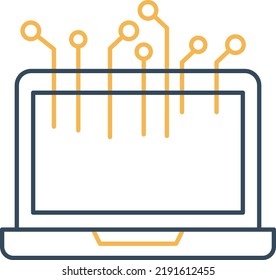 monitor network Vector icon which is suitable for commercial work

