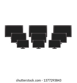 Monitor on white background