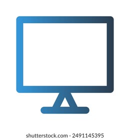 Icono de contorno de monitor. con colores degradados adecuados para interfaces, Sitios web, IU y App móviles.