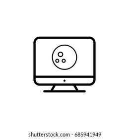 Monitor outline icon illustration isolated vector sign symbol