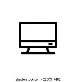 Monitor mit einem Vektorgrafik-Umriss