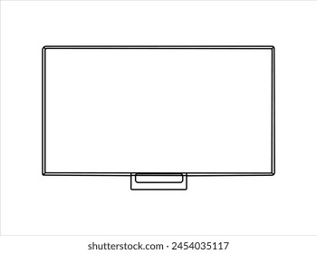 Monitor outline vector design illustration