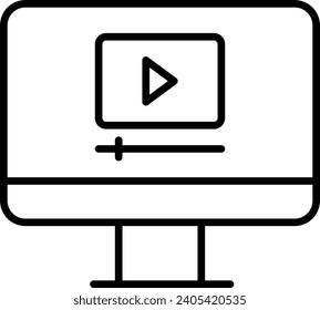 monitor Outline vector illustration icon