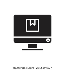Monitor Package Filled Icon Vector Illustration