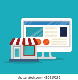 monitor pc e-commerce shop online design