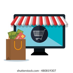 monitor pc e-commerce shop online design