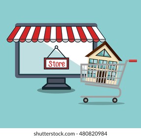 monitor pc e-commerce shop online design