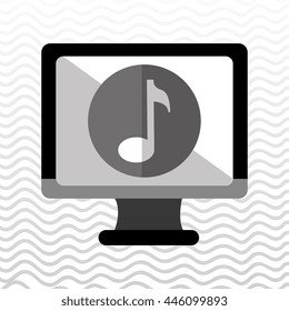monitor pc with social marketing isolated icon design, vector illustration  graphic 