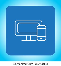Monitor and phone, icon