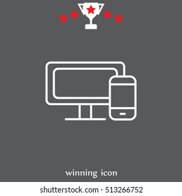 Monitor and phone, icon